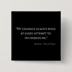 Pride and Prejudice Quote I 15 Cm Square Badge