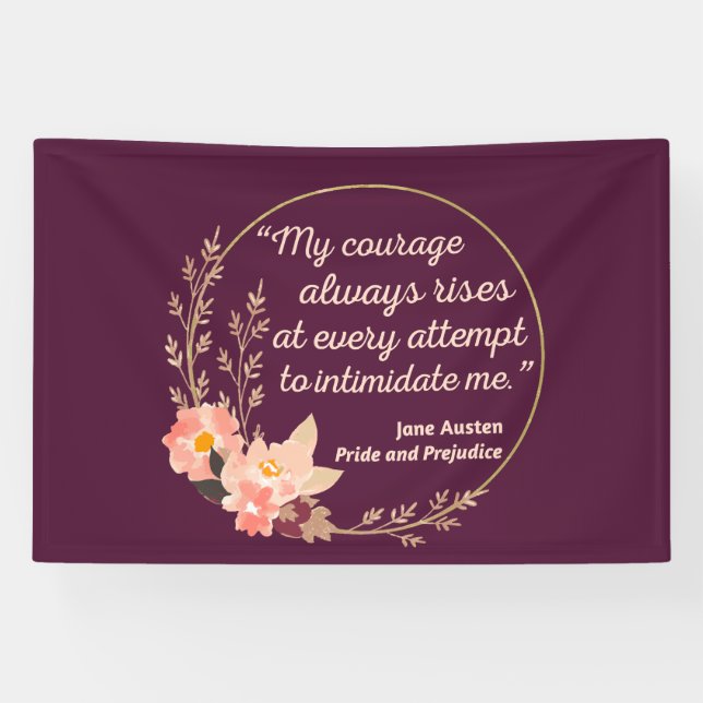 Pride and Prejudice Quote I - Cute Style Banner (Horizontal)