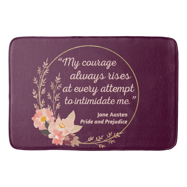 Pride and Prejudice Quote I - Cute Style Bath Mat (Front)