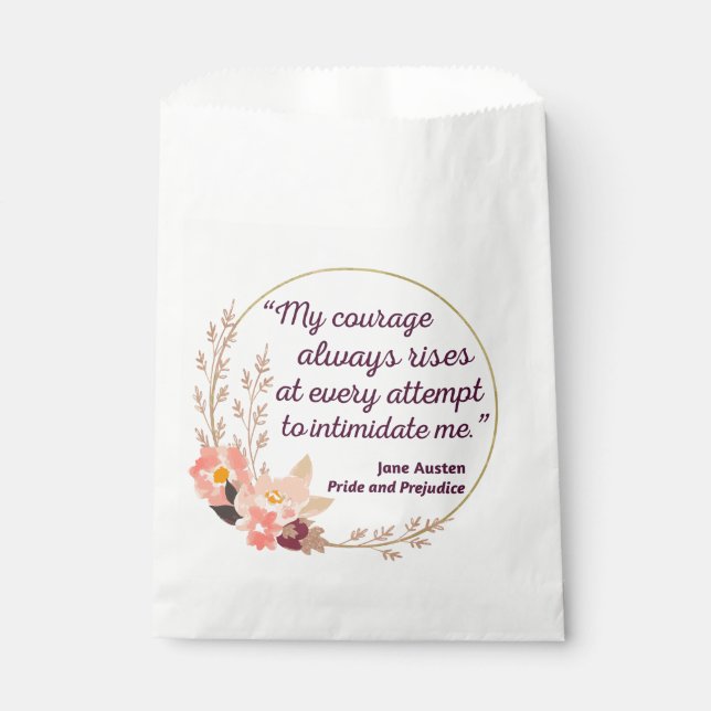 Pride and Prejudice Quote I - Cute Style Favour Bag (Front)