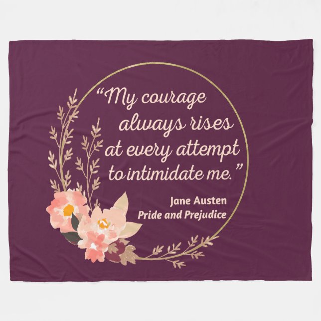 Pride and Prejudice Quote I - Cute Style Fleece Blanket (Front (Horizontal))