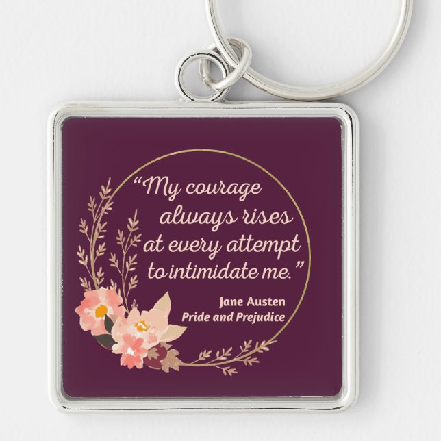 Pride and Prejudice Quote I - Cute Style Key Ring (Front)