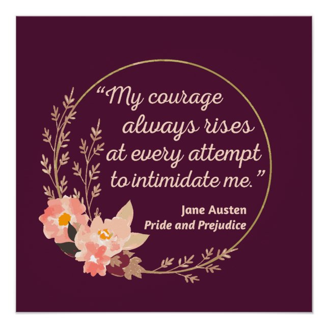 Pride and Prejudice Quote I - Cute Style Poster (Front)