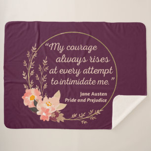 Pride and Prejudice Quote I - Cute Style Sherpa Blanket