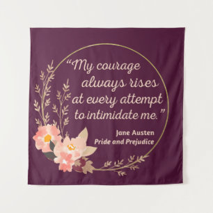 Pride and Prejudice Quote I - Cute Style Tapestry