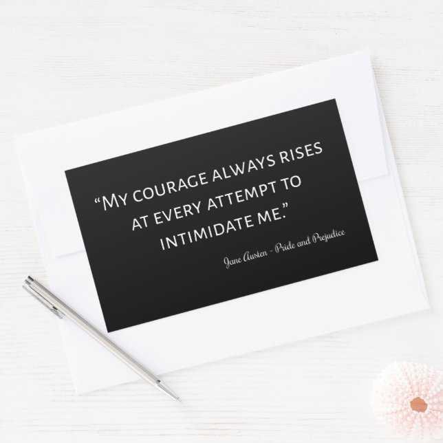 Pride and Prejudice Quote I Rectangular Sticker (Envelope)