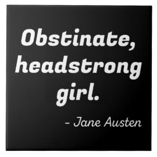 Pride and Prejudice Quote II Ceramic Tile