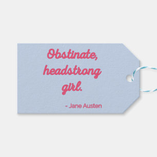 Pride and Prejudice Quote II - Cute Style Gift Tags
