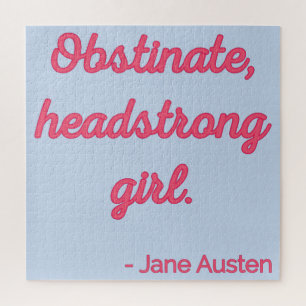 Pride and Prejudice Quote II - Cute Style Jigsaw Puzzle