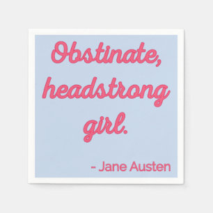 Pride and Prejudice Quote II - Cute Style Napkin