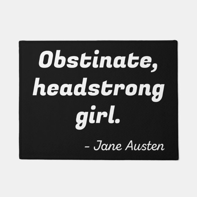 Pride and Prejudice Quote II Doormat (Front)