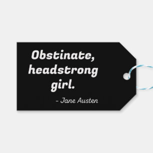 Pride and Prejudice Quote II Gift Tags