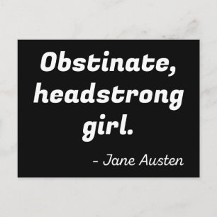 Pride and Prejudice Quote II Postcard