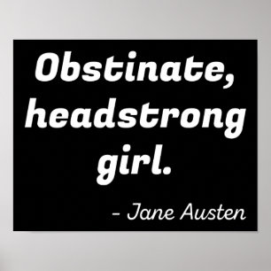 Pride and Prejudice Quote II Poster