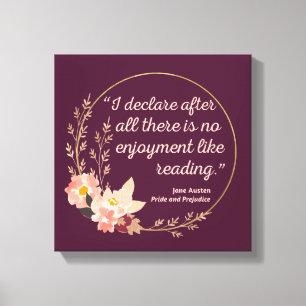 Pride and Prejudice Quote III - Cute Style Canvas Print