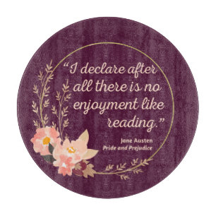 Pride and Prejudice Quote III - Cute Style Cutting Board