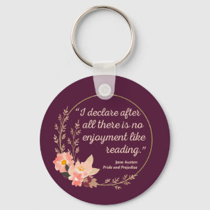 Pride and Prejudice Quote III - Cute Style Key Ring