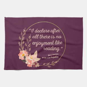 Pride and Prejudice Quote III - Cute Style Tea Towel