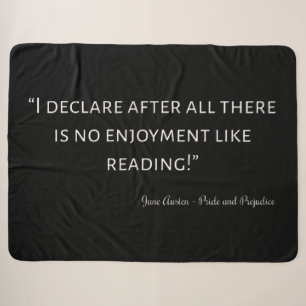 Pride and Prejudice Quote III Sherpa Blanket