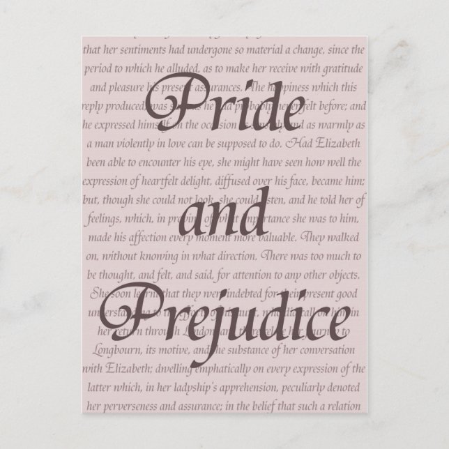 Pride and Prejudice Quote Postcard (Front)