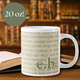 Pride and Prejudice Quotes Personalised Jumbo Mug