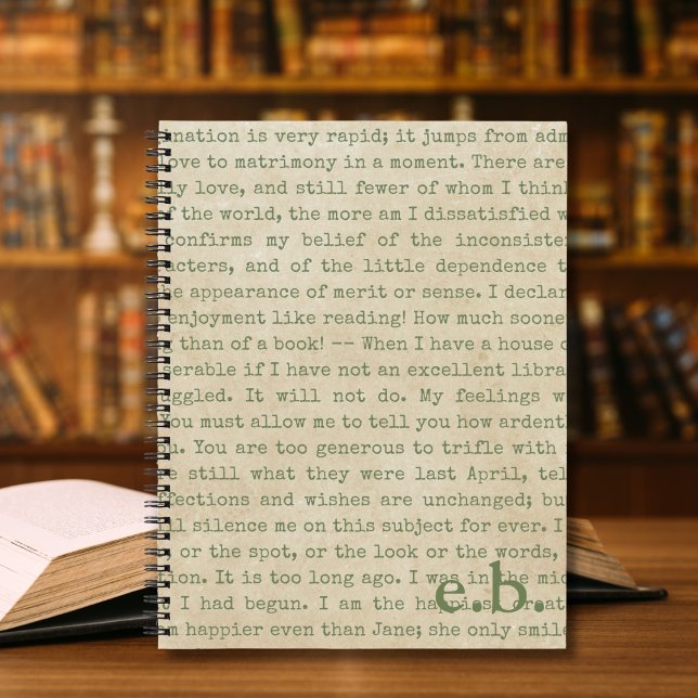 Pride and Prejudice Quotes Personalised Notebook (Creator Uploaded)