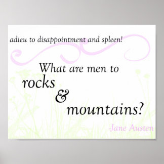 Pride and Prejudice "Rocks and Mountains" Poster