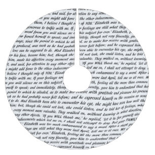 Pride and Prejudice Text Brushed Polyester Tree Skirt