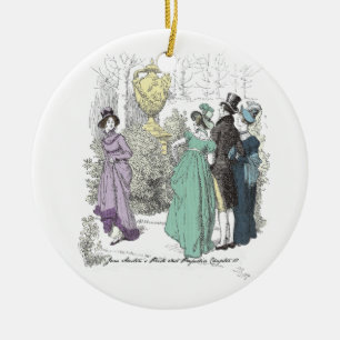 Pride and Prejudice - The Path Admitted Only Three Ceramic Ornament