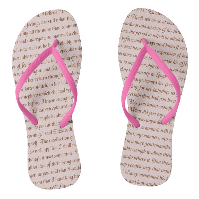 Pride and Prejudice Thongs (Footbed)
