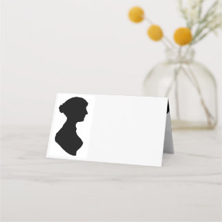Pride and Prejudice with Jane Austen silhouette Place Card