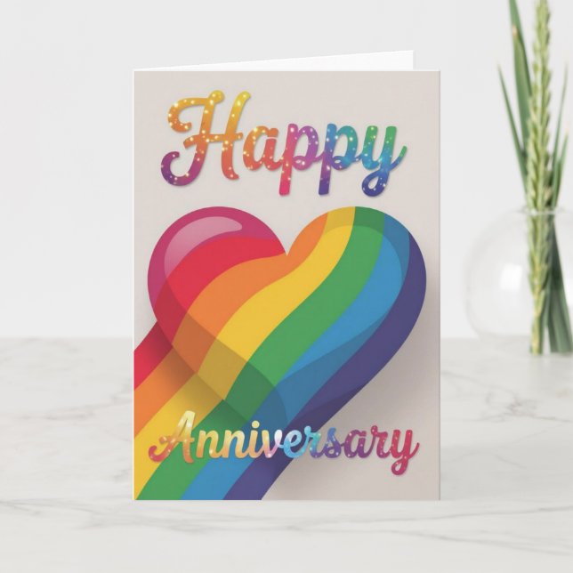 Pride Anniversary,Anniversary Card, happy annivers Holiday Card (Front)