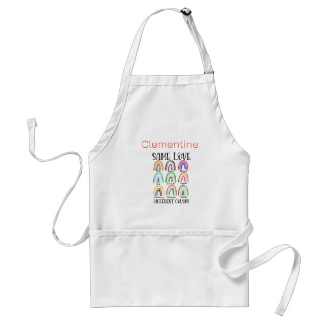 Pride Apron with colourful rainbows (Front)