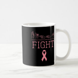 Pride Asl Fight Breast Cancer Awareness Ribbon Gif Coffee Mug
