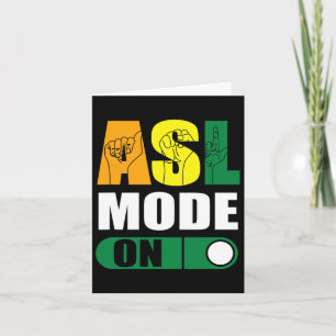 Pride Asl Mode On Proud Hand Sign Language  Card