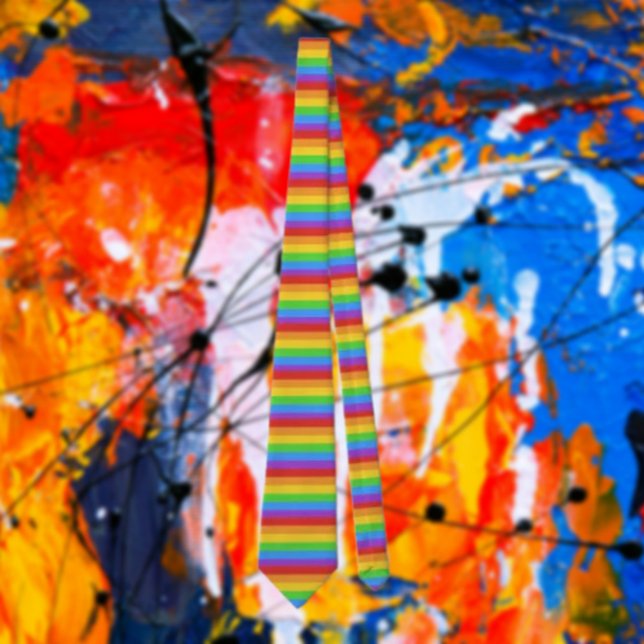 Pride Bands: Horizontal Rainbow Tie (Creator Uploaded)