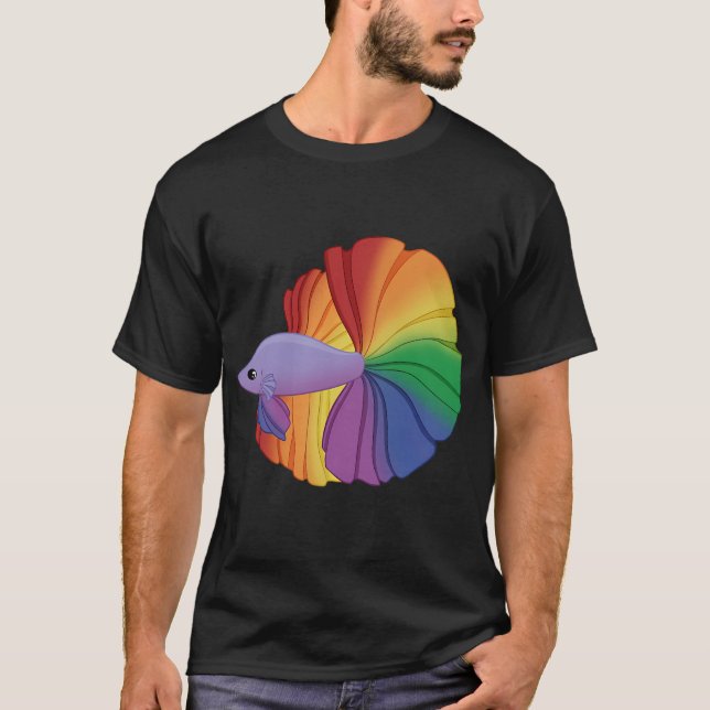 Pride Betta Fish T-Shirt (Front)
