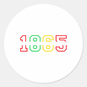 Pride Black History 1865 Juneteenth  Classic Round Sticker