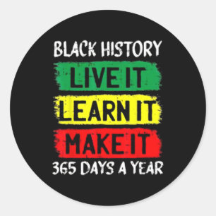 Pride Black History Month Clothing Woman  Classic Round Sticker
