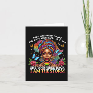Pride Black Woman Retro I Am The Storm Inspiration Card