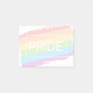 Pride Brushstroke Rainbow Post-it Notes