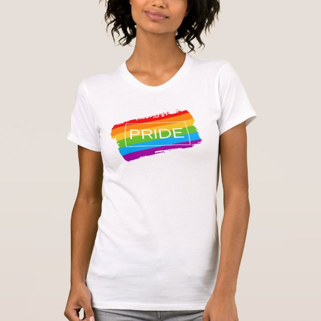Pride Brushstroke Rainbow T-Shirt (Front)