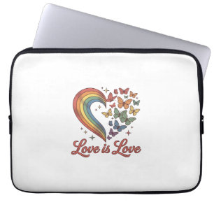 Pride Butterfly Heart Love Is Love Shirt Design_1 Laptop Sleeve