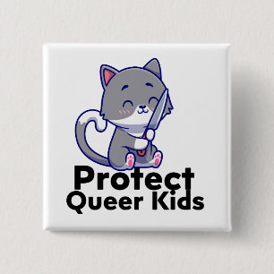 Pride Button, stabby 15 Cm Square Badge
