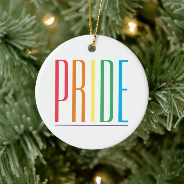 PRIDE Ceramic Circle Ornament (Tree)