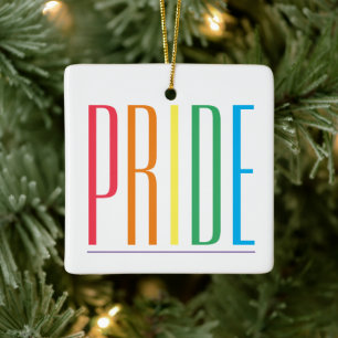 PRIDE Ceramic Square Ornament