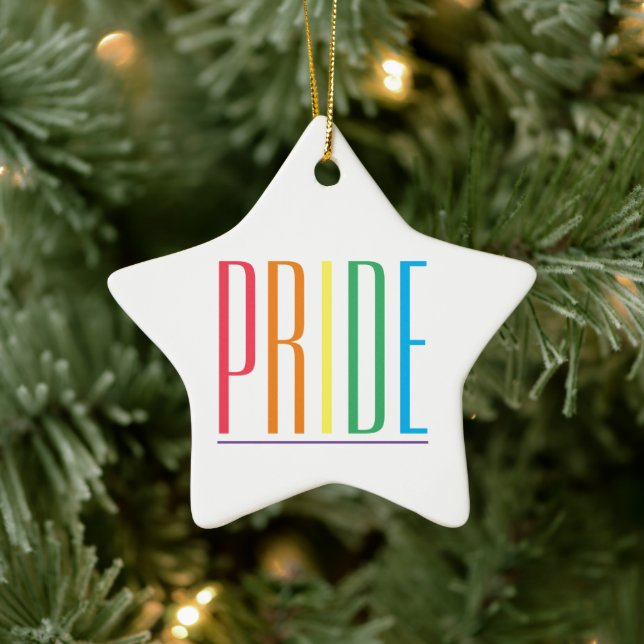 PRIDE Ceramic Star Ornament (Tree)