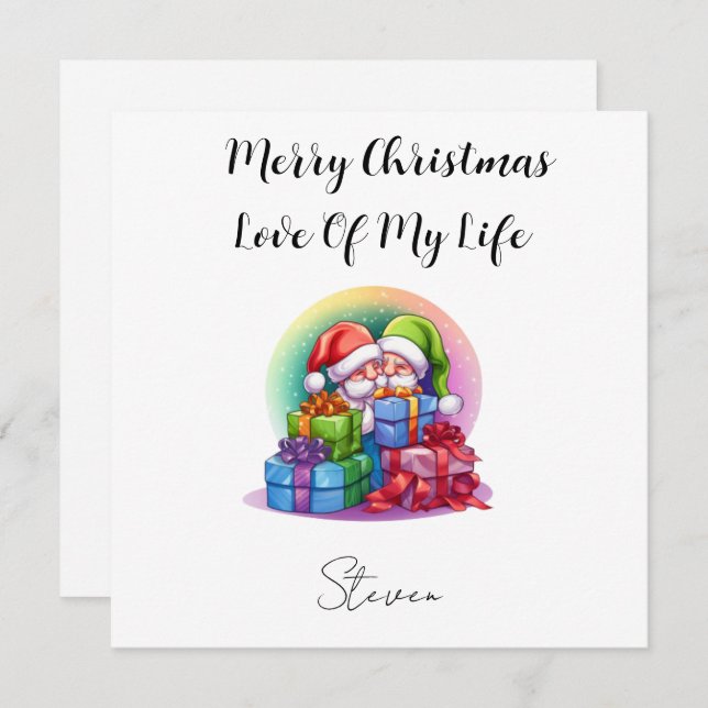 Pride Christmas Personalised Card (Front/Back)