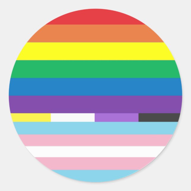 Pride Circle  Classic Round Sticker (Front)