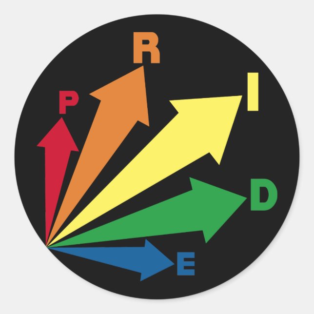 pride classic round sticker (Front)